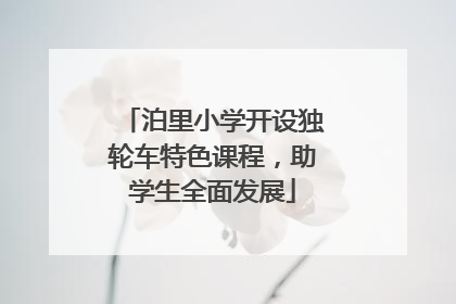 泊里小学开设独轮车特色课程，助学生全面发展
